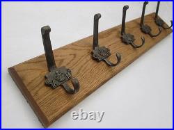 9 sizes SOLID ENGLISH OAK WOODEN HAT AND & COAT HOOKS HANGER PEGS RAIL RACK 33