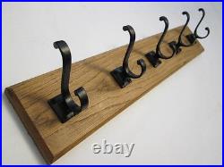 9 sizes SOLID ENGLISH OAK WOODEN HAT AND & COAT HOOKS HANGER PEGS RAIL RACK 34