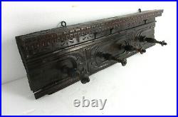 Antique 1800 century Coat Hat Rack Pegs Spindle Victorian Breton French