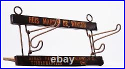 Antique French Wall Hanging Rack Coat with 2 Hooks Huis Martin de Winter