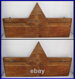 Antique Pine Gothic Coat Rack Cathedral Arches AA Architectural Salvage Pediment