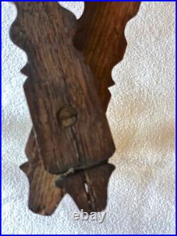 Antique Victorian Oak Expanding Wall Rack, authentic & attractive