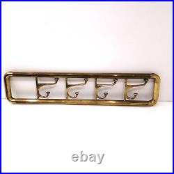 Art Deco Style Brass Coat Rack With Foldable Hooks, Austria, 4 hooks