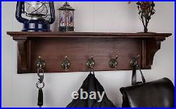 Coat Rack, Coat Rack with Shelf, Wall Coat Rack, Antique Coat Rack, handmade