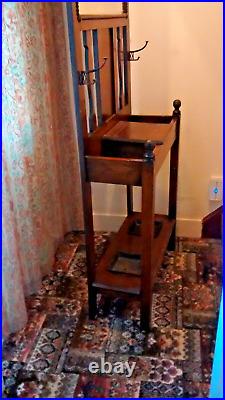 Edwardian Hall Coat Hat Umbrella Stand With Mirror