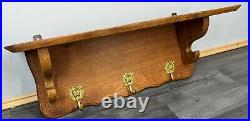French Antique Solid French 3 hook Ornate Carved coat Plate rack (LOT 2624)