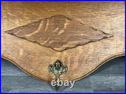 French Antique Solid French 5 hook Ornate Carved coat Plate rack (LOT1601)
