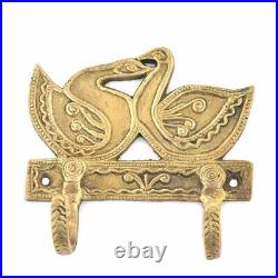 New Utility Hooks for Coat Golden Antique coat Rack Brass Wall Hooks Couple Swan