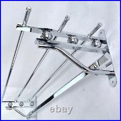 Old Wardrobe Chrome Art Deco Wall Coat Rack Silver 1930er Years Approx. 100 CM