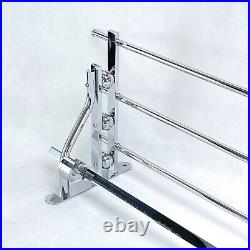 Old Wardrobe Chrome Art Deco Wall Coat Rack Silver 1930er Years Approx. 100 CM