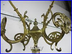 Onyx Marble Brass Hall Tree Coat Hat Rack Stand Hollywood regency Mermaids WOW