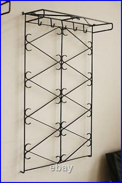 True Vintage String Wire Wardrobe Rockabilly 60er Black No. 1 Wall Coat Rack