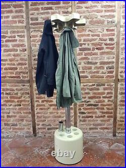 Vintage 70s Lucci & Orlandini Design Umbrella Holder And Coat Stand. Cream White
